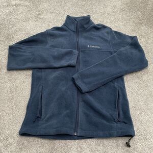 Columbia Steens Mountain Fleece Jacket Mens Large Blue Full Zip Outdoor Hiking